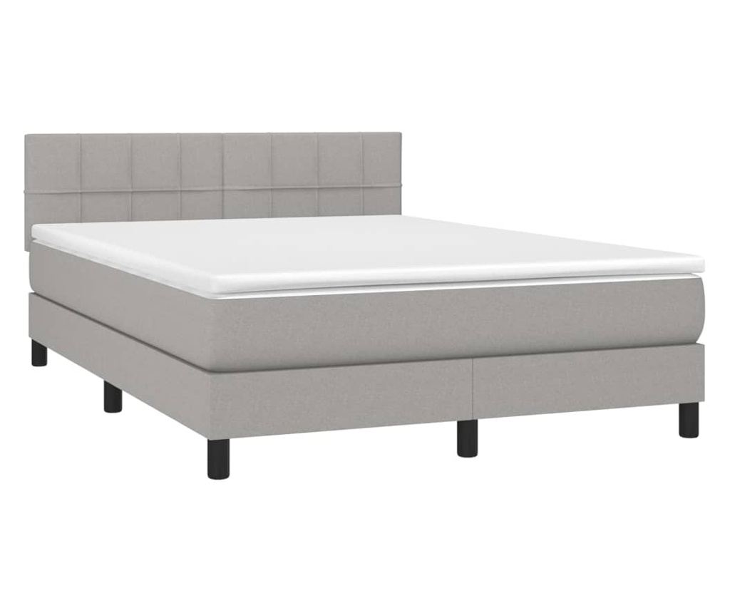 Pat continental, gri deschis, 140x200 cm, material textil - 3