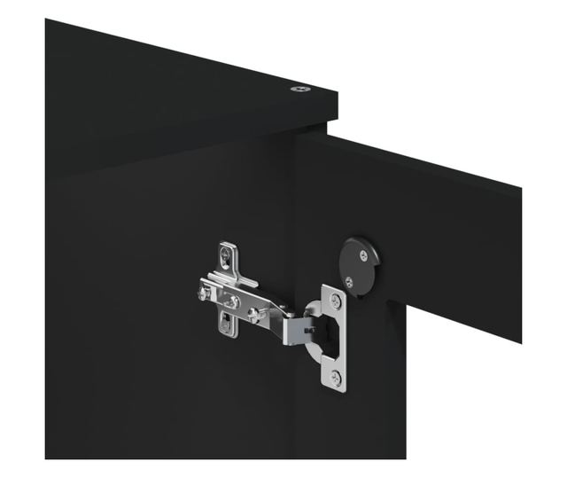 VIKEN fekete szerelt fa felső elem tálalószekrényhez