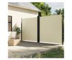 krémszínű behúzható oldalsó napellenző 220 x 1200 cm