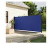 kék behúzható oldalsó napellenző 160 x 500 cm