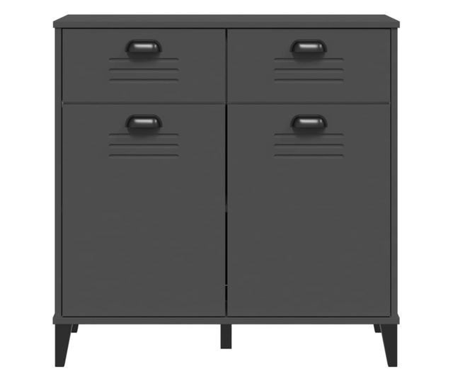 VIKEN antracitszürke szerelt fa tálalószekrény 80 x 40 x 80 cm