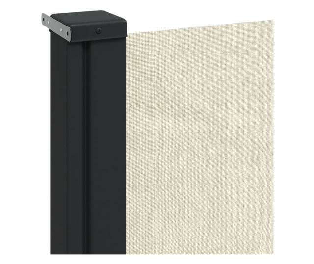 krémszínű behúzható oldalsó napellenző 120 x 600 cm