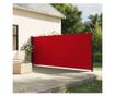 piros behúzható oldalsó napellenző 160 x 600 cm