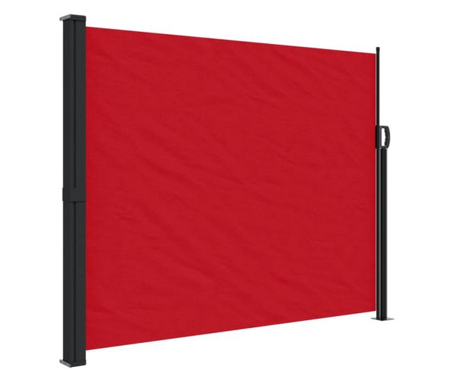 piros behúzható oldalsó napellenző 160 x 600 cm