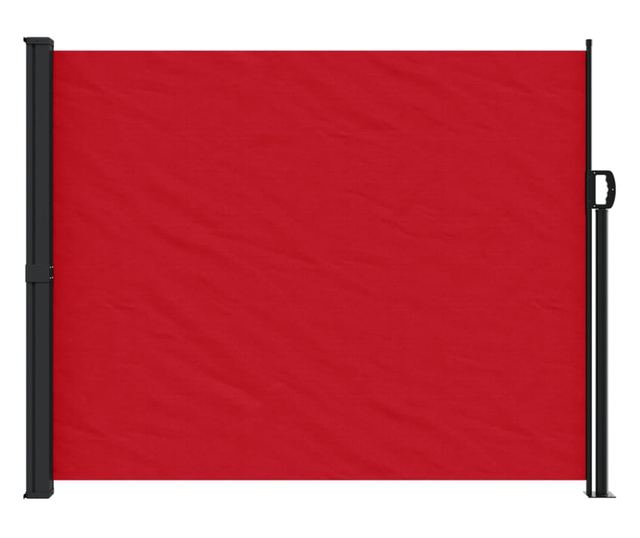 piros behúzható oldalsó napellenző 160 x 600 cm