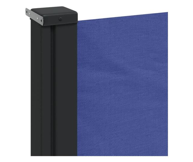 kék behúzható oldalsó napellenző 160 x 500 cm