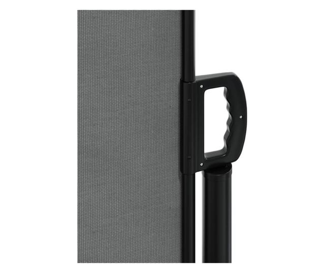 antracitszürke behúzható oldalsó napellenző 120 x 600 cm