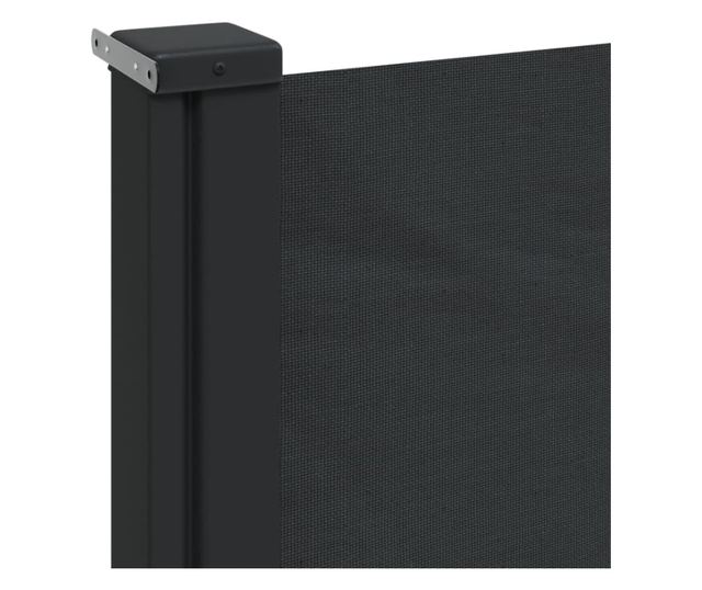 fekete behúzható oldalsó napellenző 100 x 300 cm