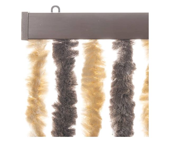 sötétbarna és bézs zsenília rovarfüggöny 56x200 cm