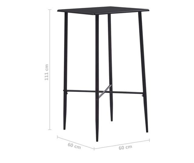 Set barskog namještaja, 5 dijelova, crna, tekstilni materijal