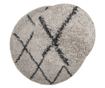 PAMPLONA bézs és antracit bolyhos modern szőnyeg Ø 280 cm