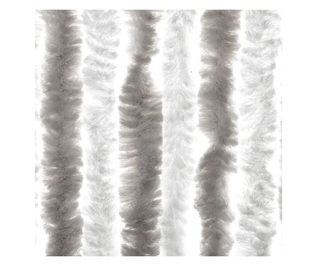 világosszürke és fehér zsenília rovarfüggöny 90 x 220 cm