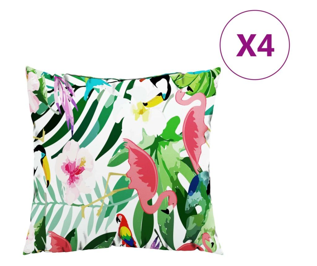 Декоративни възглавници, 4 бр., многоцветни, 50x50 см, текстил - 2