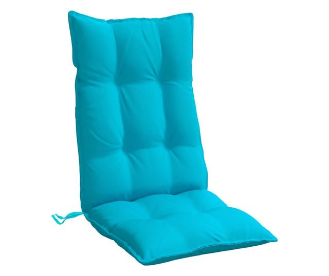 4 db türkizkék oxford szövet magas háttámlájú székpárna