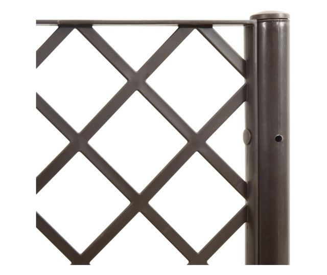 barna polipropilén rácsos kerti ültetőláda 160 x 40 x 142 cm