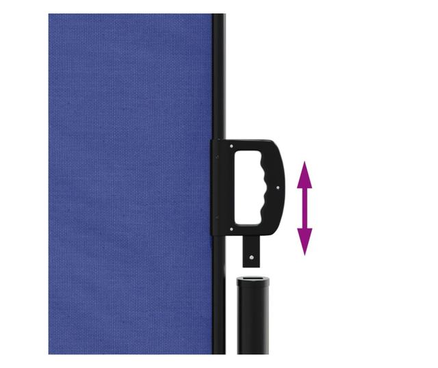 kék behúzható oldalsó napellenző 200 x 1000 cm