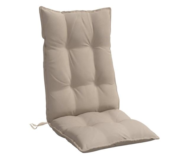 2 db tópszínű oxford-szövet magas háttámlájú székpárna