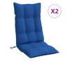 2 db királykék oxford szövet magas háttámlájú székpárna