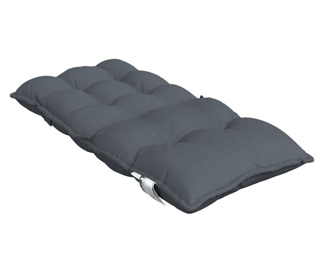 4 db antracitszürke oxford szövet alacsony háttámlájú székpárna