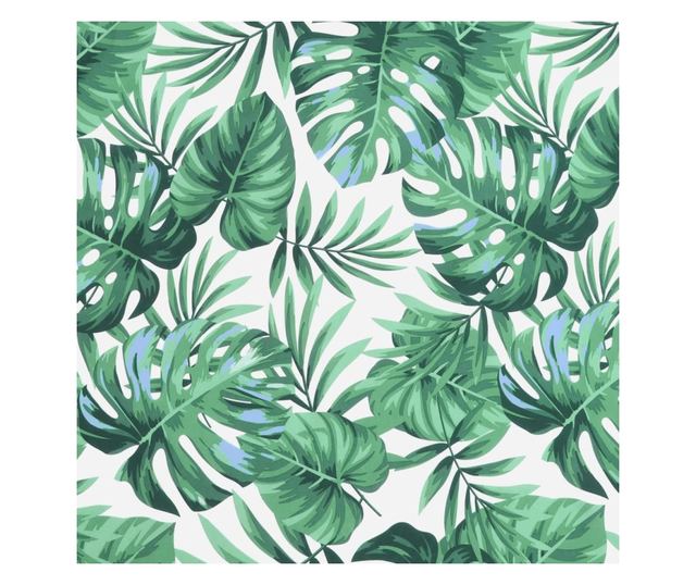 6 db levélmintás oxford szövet alacsony háttámlájú székpárna