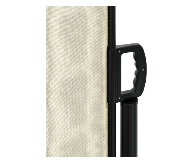 krémszínű behúzható oldalsó napellenző 200 x 1200 cm