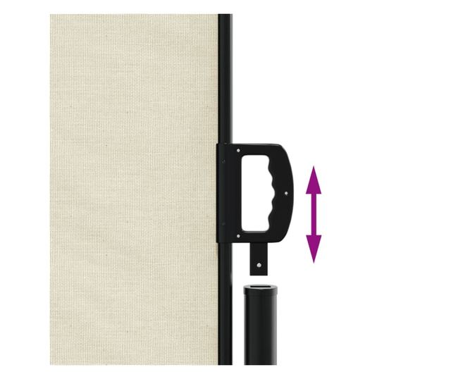 krémszínű behúzható oldalsó napellenző 180 x 300 cm