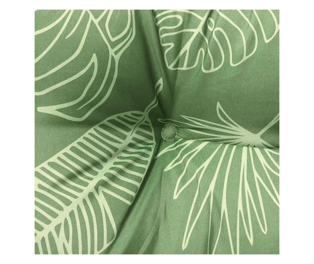 2 db levélmintás oxford szövet alacsony háttámlájú székpárna