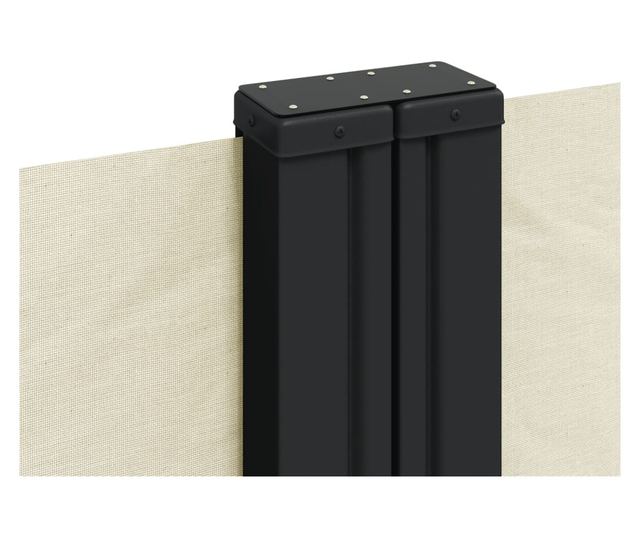 krémszínű behúzható oldalsó napellenző 120 x 600 cm