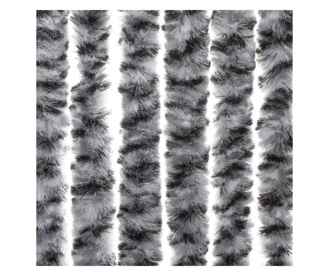 szürke és fekete és fehér zsenília rovarfüggöny 90x220 cm