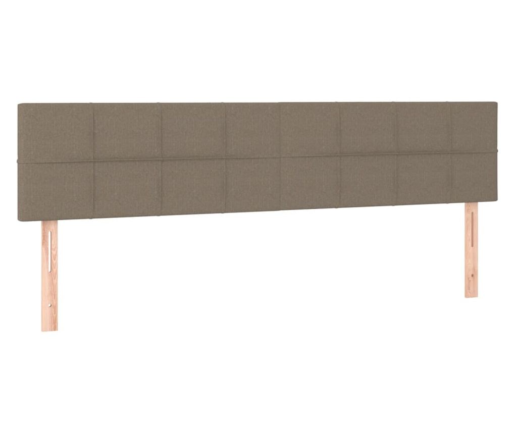 Континентално легло с матрак, сиво таупе, 180x200 см, текстил - 6