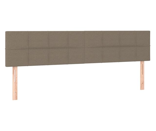 Континентално легло с матрак, таупе сиво, 180x200 см, текстил