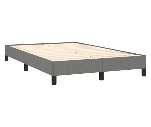 sötétszürke szövet ágykeret 120 x 190 cm