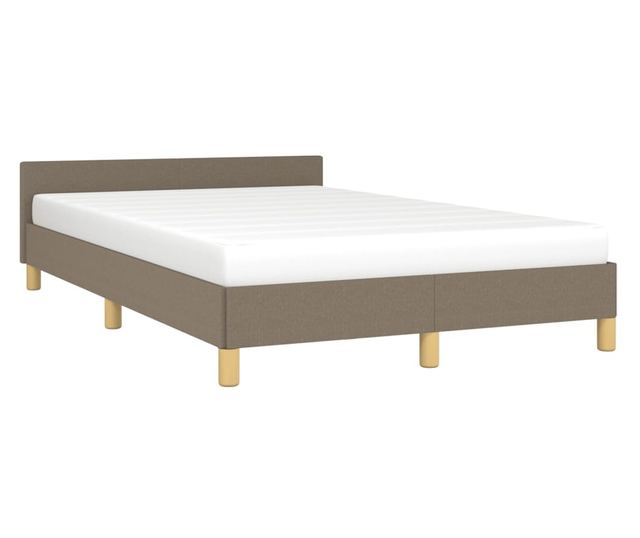 tópszínű szövet ágykeret fejtámlával 120x190 cm