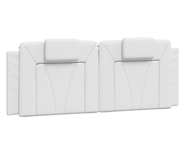 Легло с матрак, бяло, 140x200 см, изкуствена кожа