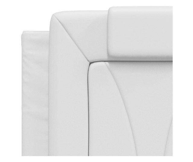 Легло с матрак, бяло, 140x200 см, изкуствена кожа