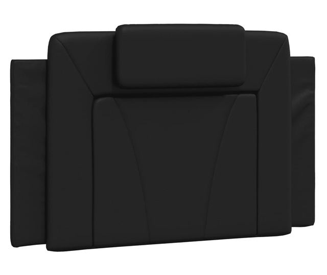 Легло с матрак, черно, 90x190 см изкуствена кожа