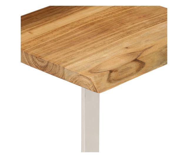 3 db tömör akácfa rakásolható asztal természetes éllel