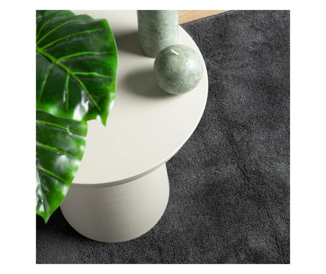 OVIEDO antracitszürke rövid szálú szőnyeg 60 x 110 cm