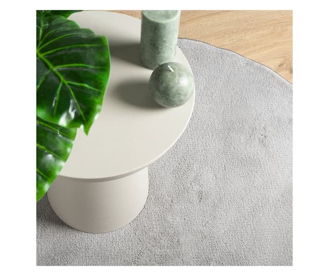 OVIEDO szürke rövid szálú szőnyeg Ø 100 cm