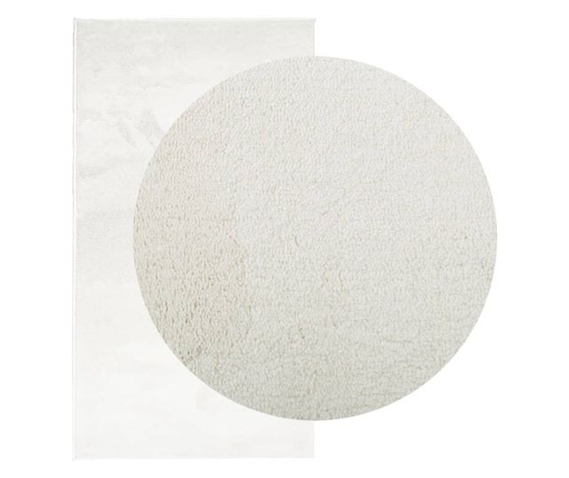 OVIEDO krémszínű rövid szálú szőnyeg 60 x 110 cm