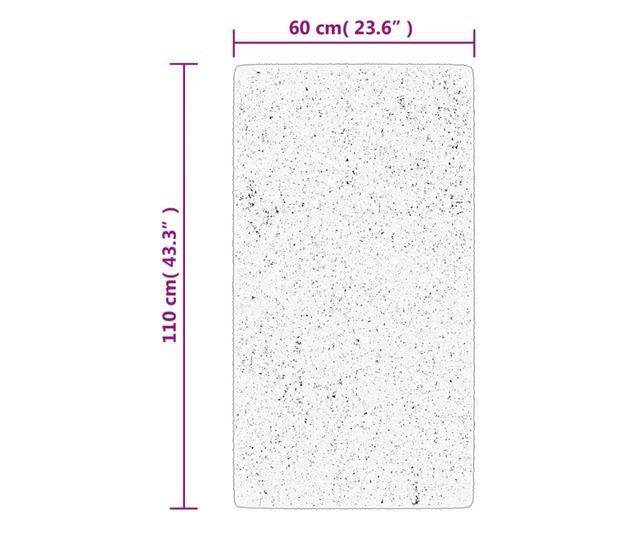 OVIEDO piros rövid szálú szőnyeg 60 x 110 cm