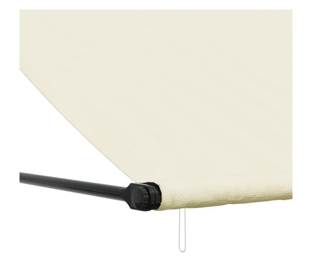 krémszínű szövet és acél feltekerhető napellenző 300 x 150 cm