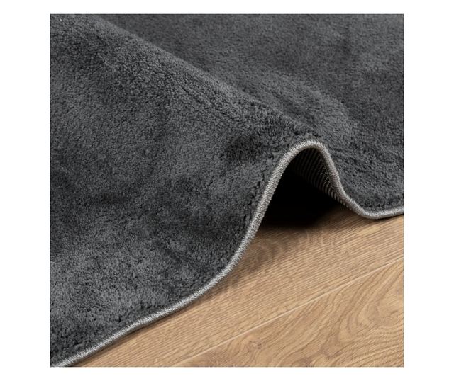 OVIEDO antracitszürke rövid szálú szőnyeg 140 x 200 cm