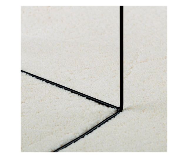 OVIEDO krémszínű rövid szálú szőnyeg 60 x 110 cm