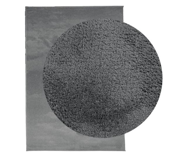 OVIEDO antracitszürke rövid szálú szőnyeg 140 x 200 cm