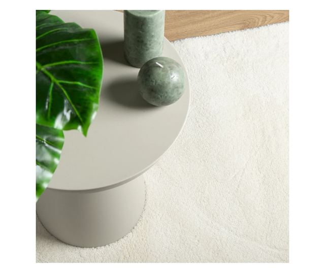 OVIEDO krémszínű rövid szálú szőnyeg 60 x 110 cm