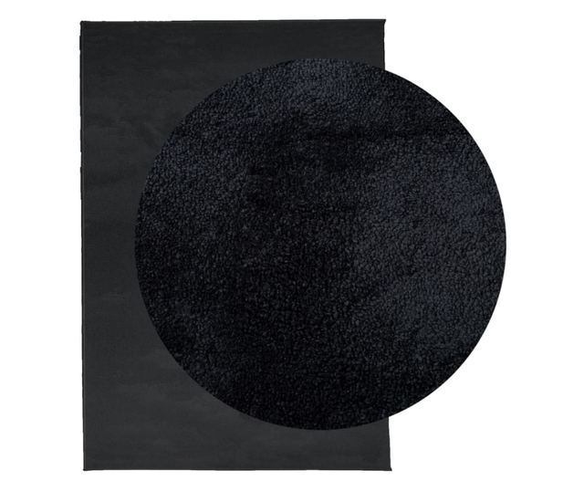 OVIEDO fekete rövid szálú szőnyeg 160x230 cm