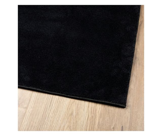 OVIEDO fekete rövid szálú szőnyeg 80 x 200 cm