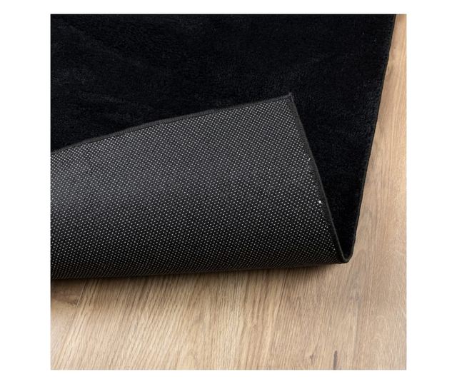 OVIEDO fekete rövid szálú szőnyeg 160x230 cm