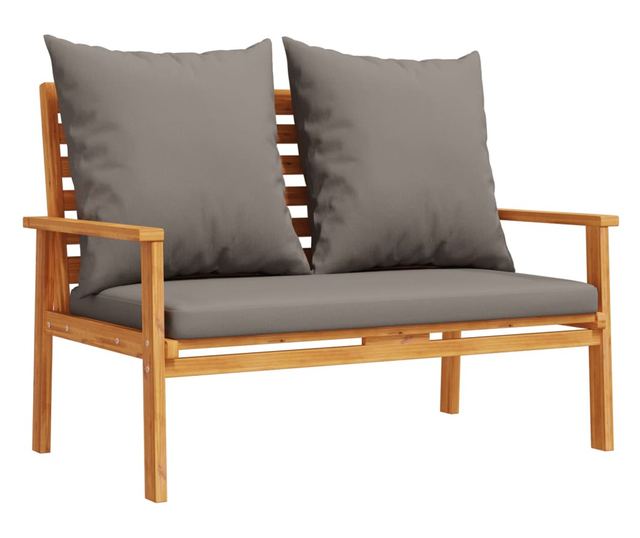 tömör akácfa kerti kanapé párnával 120 cm